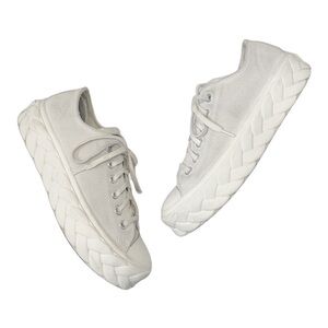 Chuck Taylor All Star Wmns Braided Platform Low Runway Cable, Egret size 7.5 US